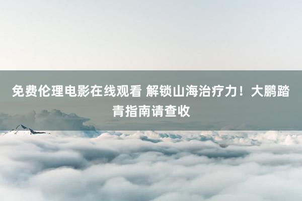免费伦理电影在线观看 解锁山海治疗力！大鹏踏青指南请查收