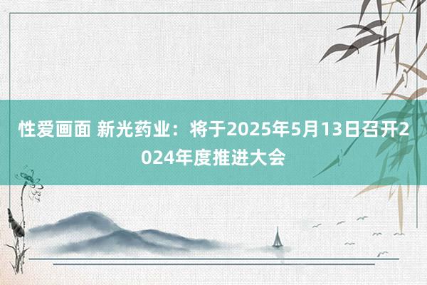 性爱画面 新光药业：将于2025年5月13日召开2024年度推进大会