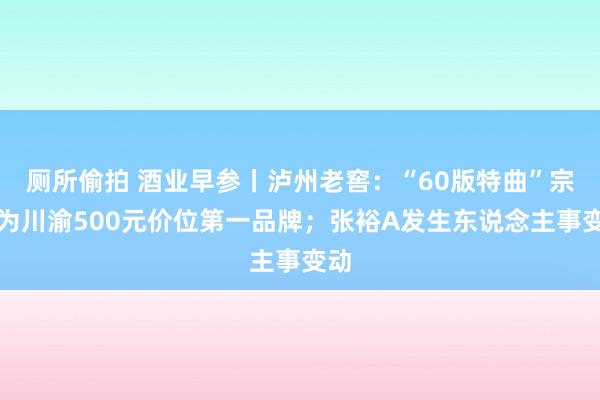 厕所偷拍 酒业早参丨泸州老窖：“60版特曲”宗旨为川渝500元价位第一品牌；张裕A发生东说念主事变动