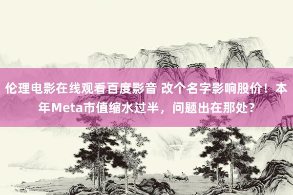伦理电影在线观看百度影音 改个名字影响股价！本年Meta市值缩水过半，问题出在那处？