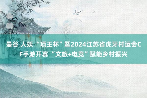 曼谷 人妖 “项王杯”暨2024江苏省虎牙村运会CF手游开赛 “文旅+电竞”赋能乡村振兴