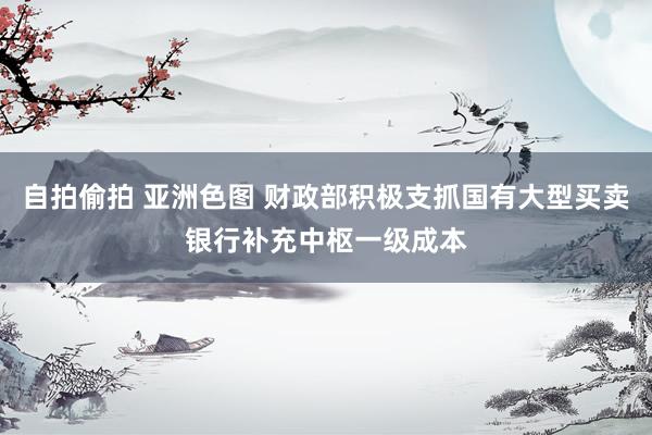 自拍偷拍 亚洲色图 财政部积极支抓国有大型买卖银行补充中枢一级成本